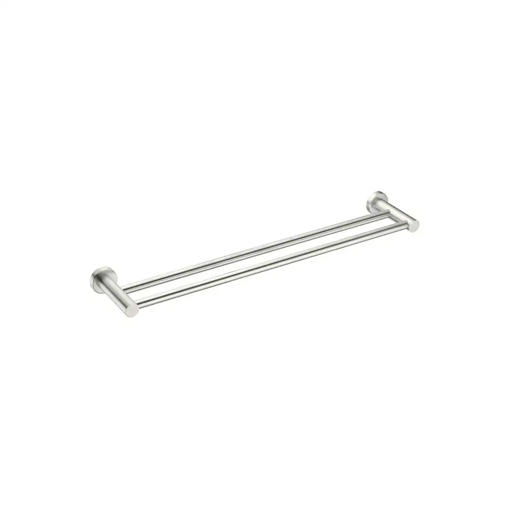 Nero Mecca Double Towel Rail 600mm Brushed Nickel NR1924dBN