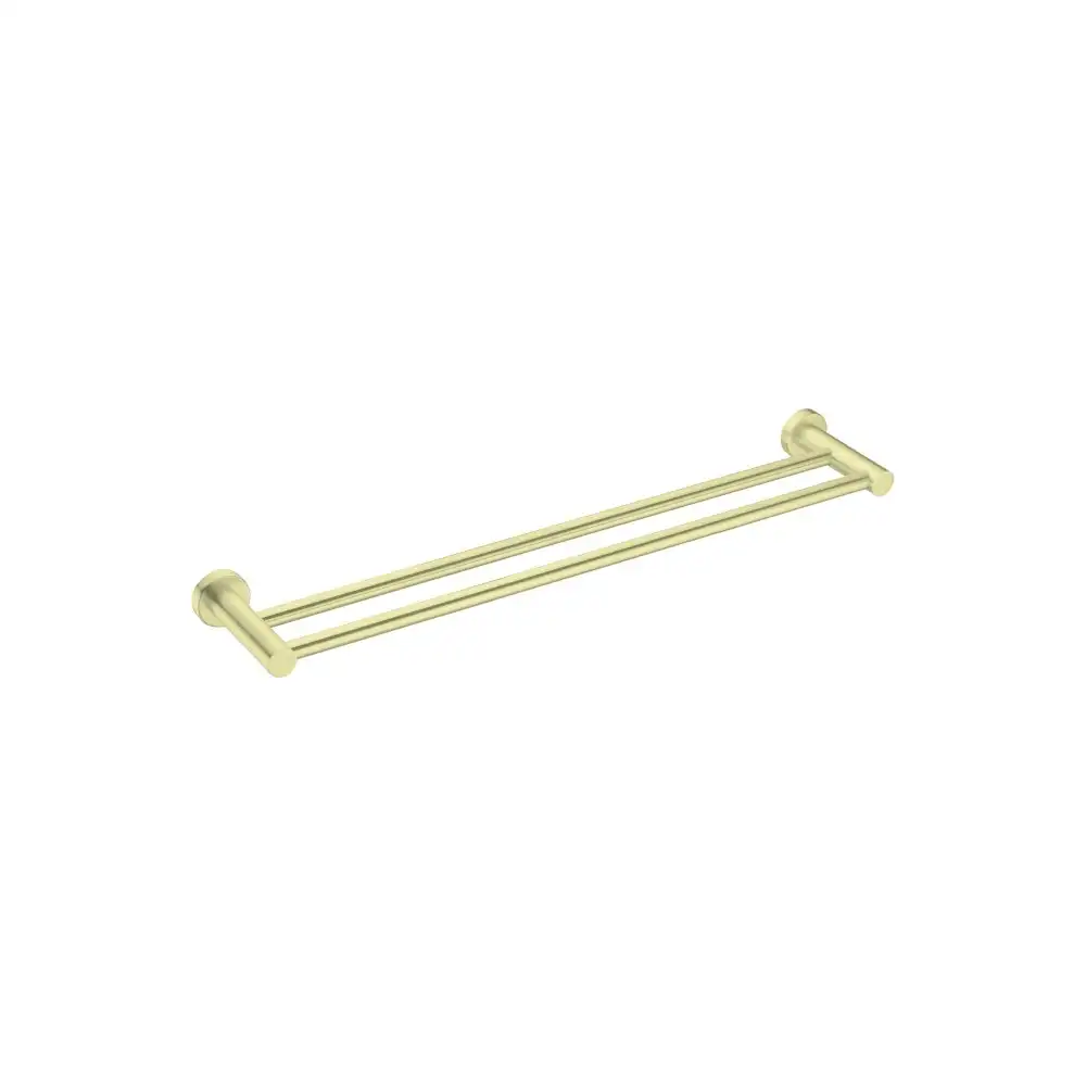 Nero Mecca Double Towel Rail 600mm Brushed Gold NR1924dBG