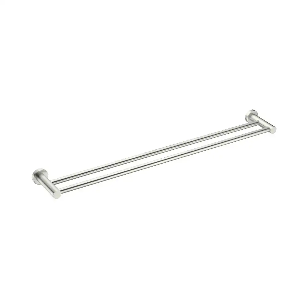 Nero Mecca Double Towel Rail 800mm Brushed Nickel NR1930dBN