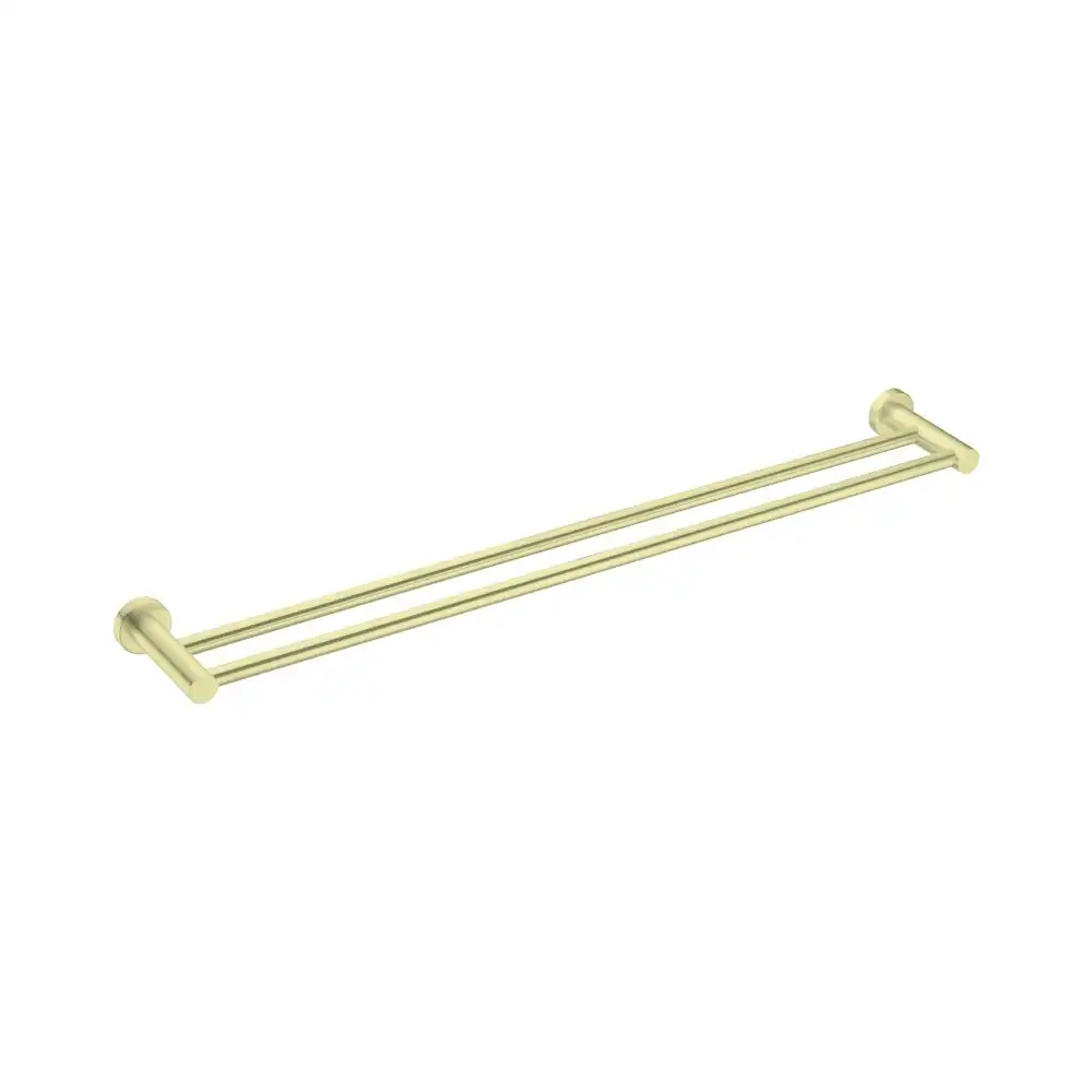 Nero Mecca Double Towel Rail 800mm Brushed Gold NR1930dBG