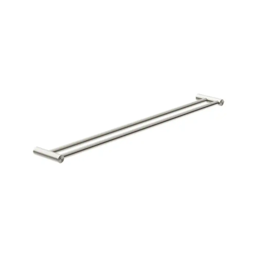Nero New Mecca Double Towel Rail 800mm Brushed Nickel NR2330DBN