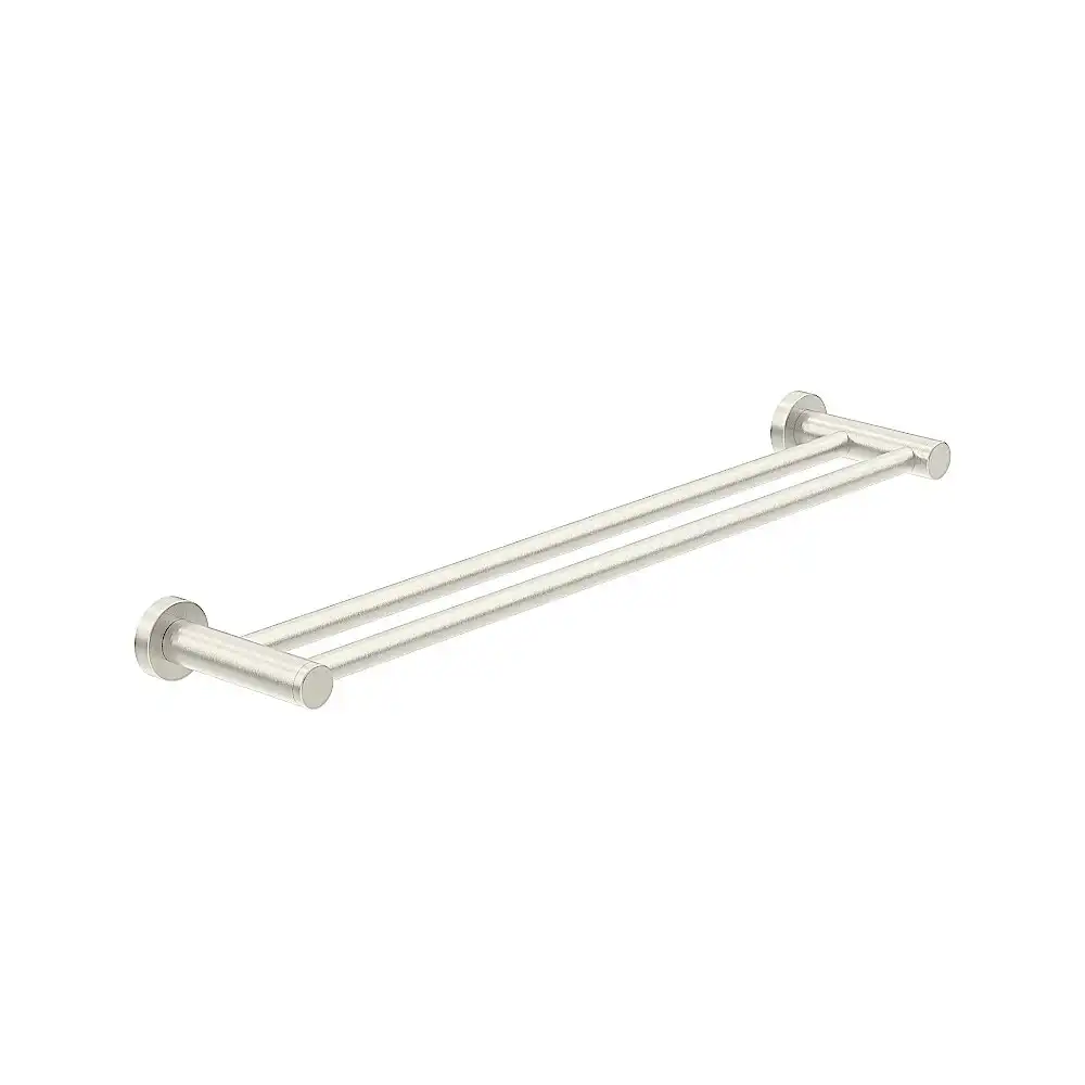Nero Dolce Single Double Rail 600mm Brushed Nickel NR2024DBN