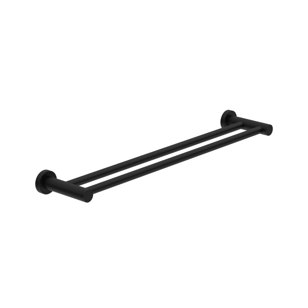 Nero Dolce Double Towel Rail 800mm Matte Black NR2030DMB