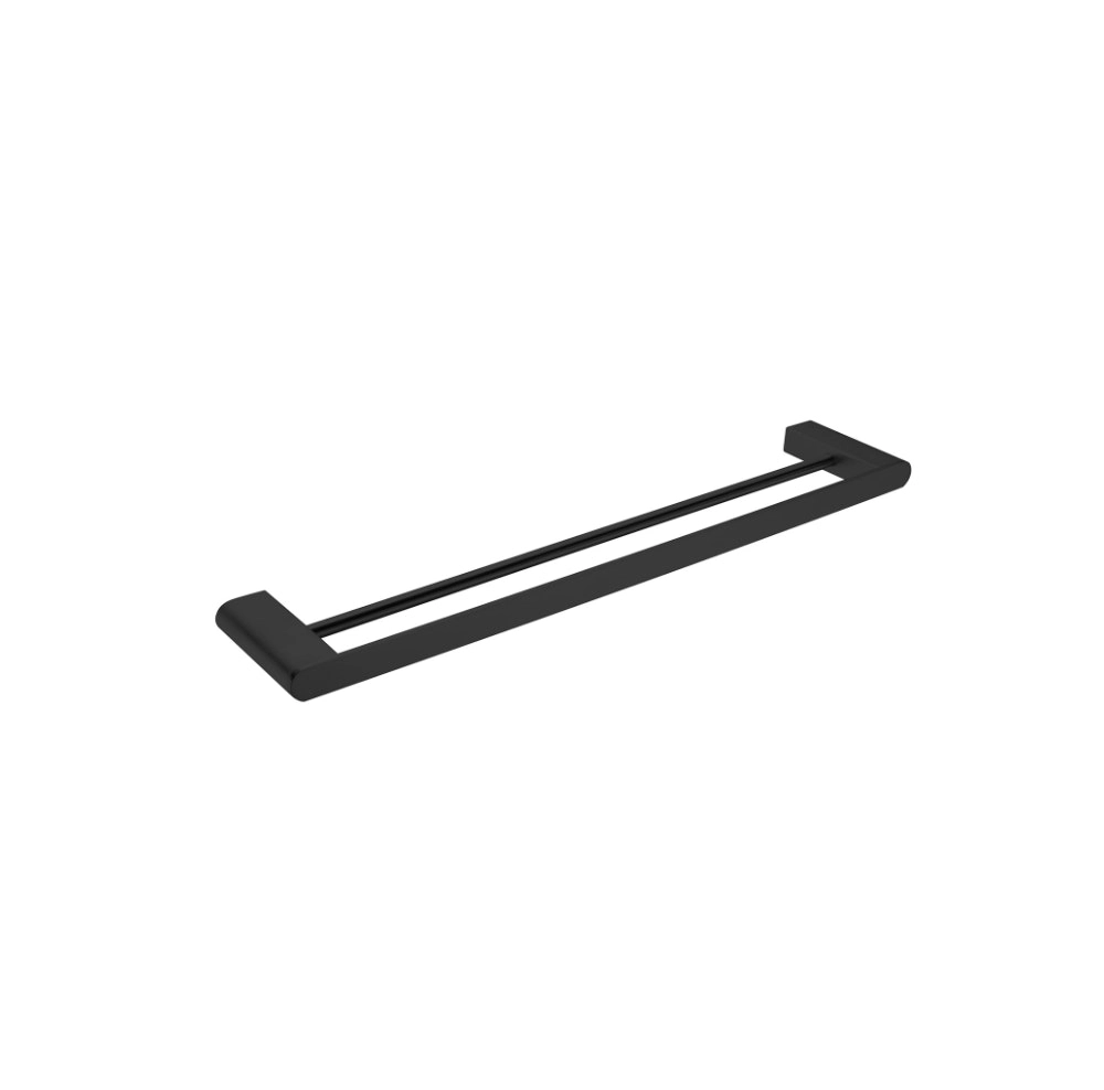 Nero Bianca Double Towel Rail 600mm Matte Black NR9024DMB