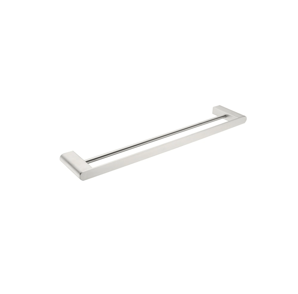 Nero Bianca Double Towel Rail 600mm Brushed Nickel NR9024DBN