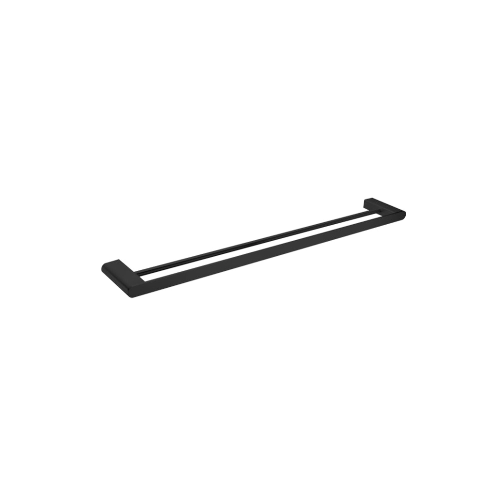 Nero Bianca DoubleTowel Rail 800mm Matte Black NR9030DMB