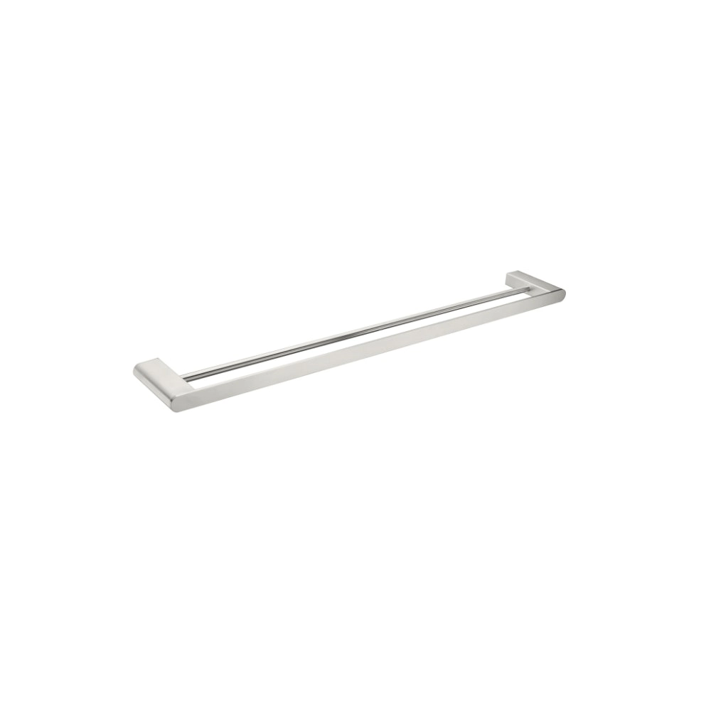 Nero Bianca DoubleTowel Rail 800mm Brushed Nickel NR9030DBN