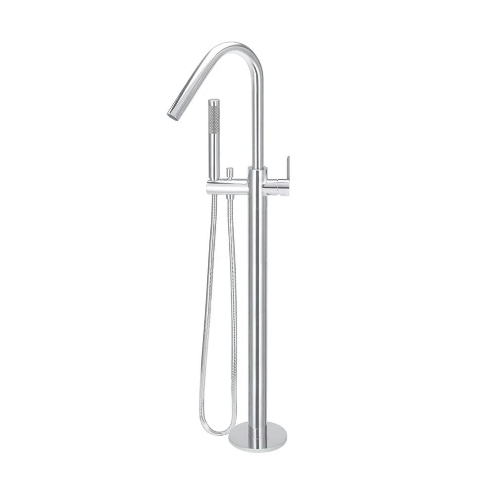 Meir Round Freestanding Bath Spout and Hand Shower Chrome MB09PN-C