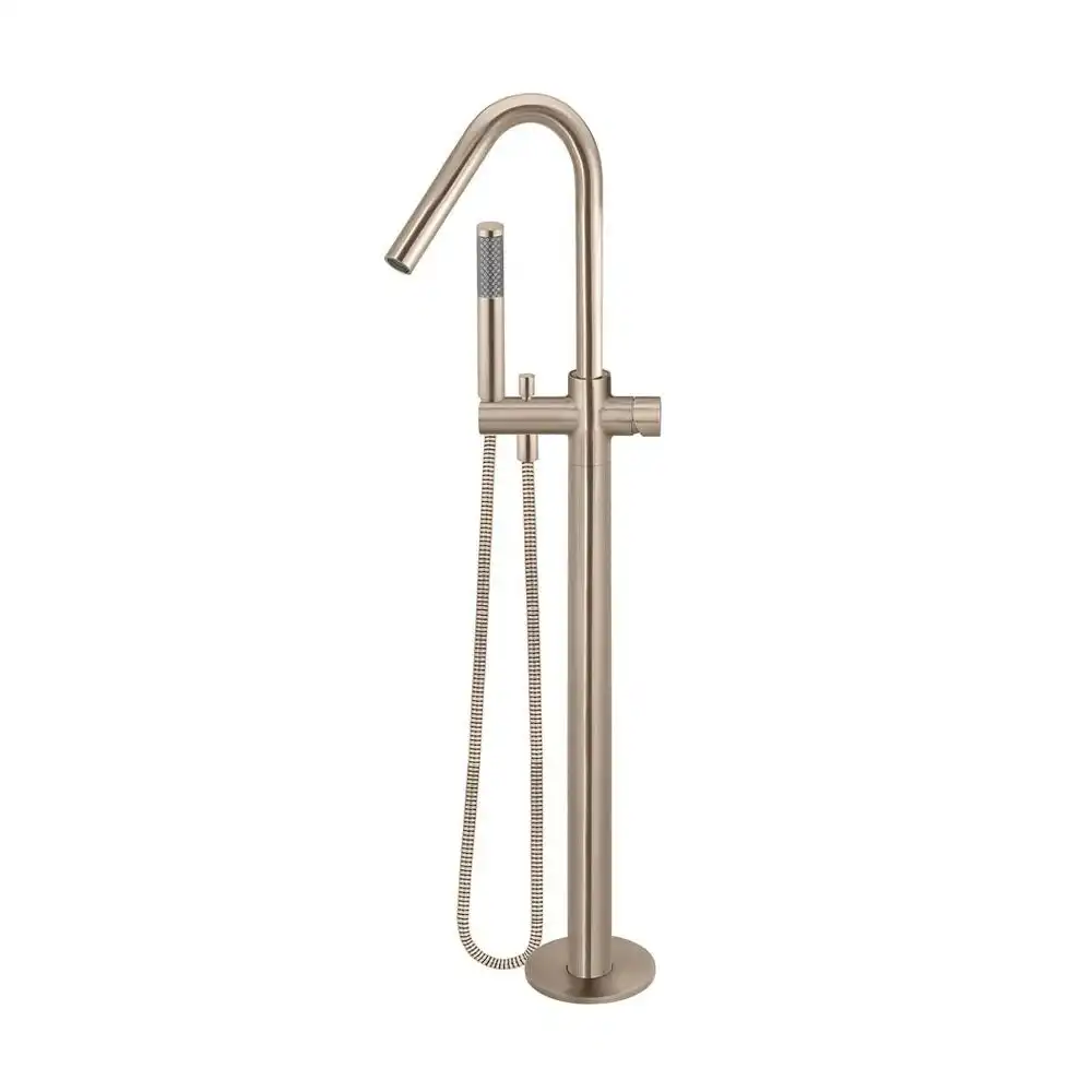 Meir Round Freestanding Bath Spout and Hand Shower Champagne MB09PN-CH