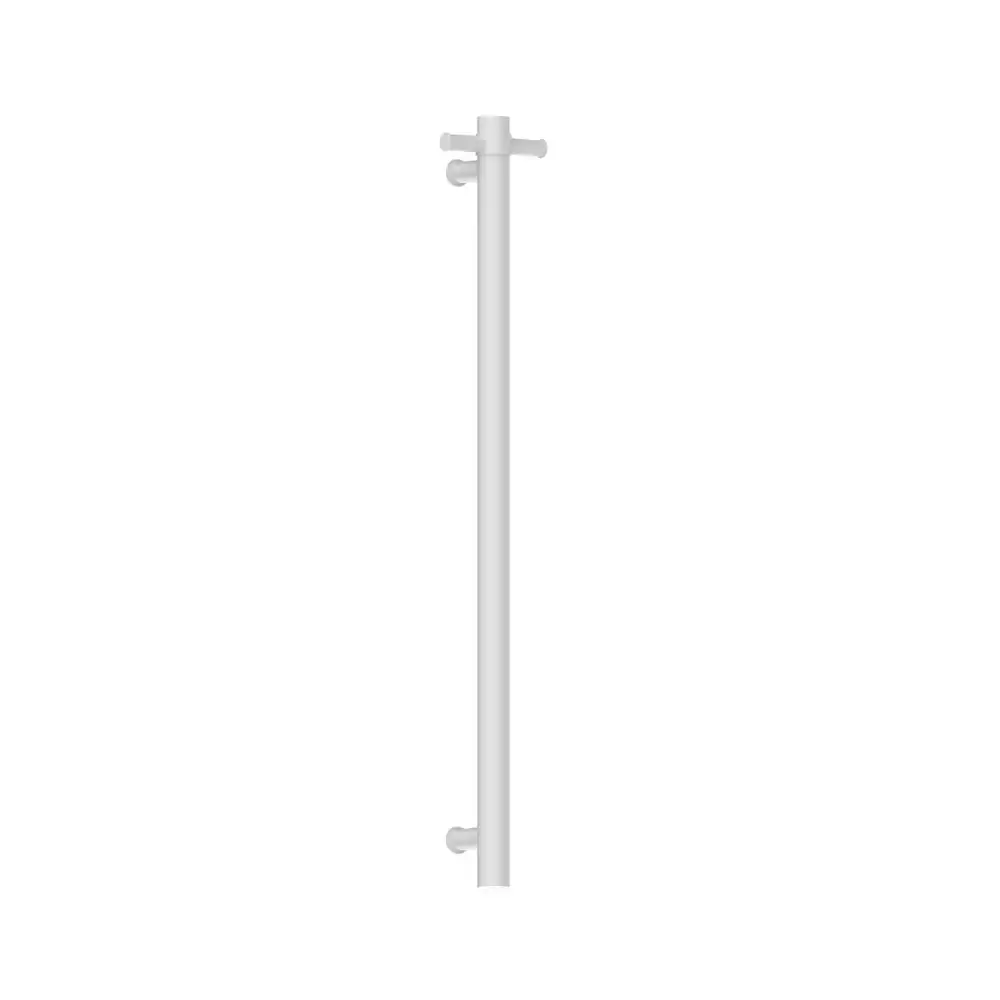 Nero Vertical Heated Towel Rail Matte White NRV900HMW