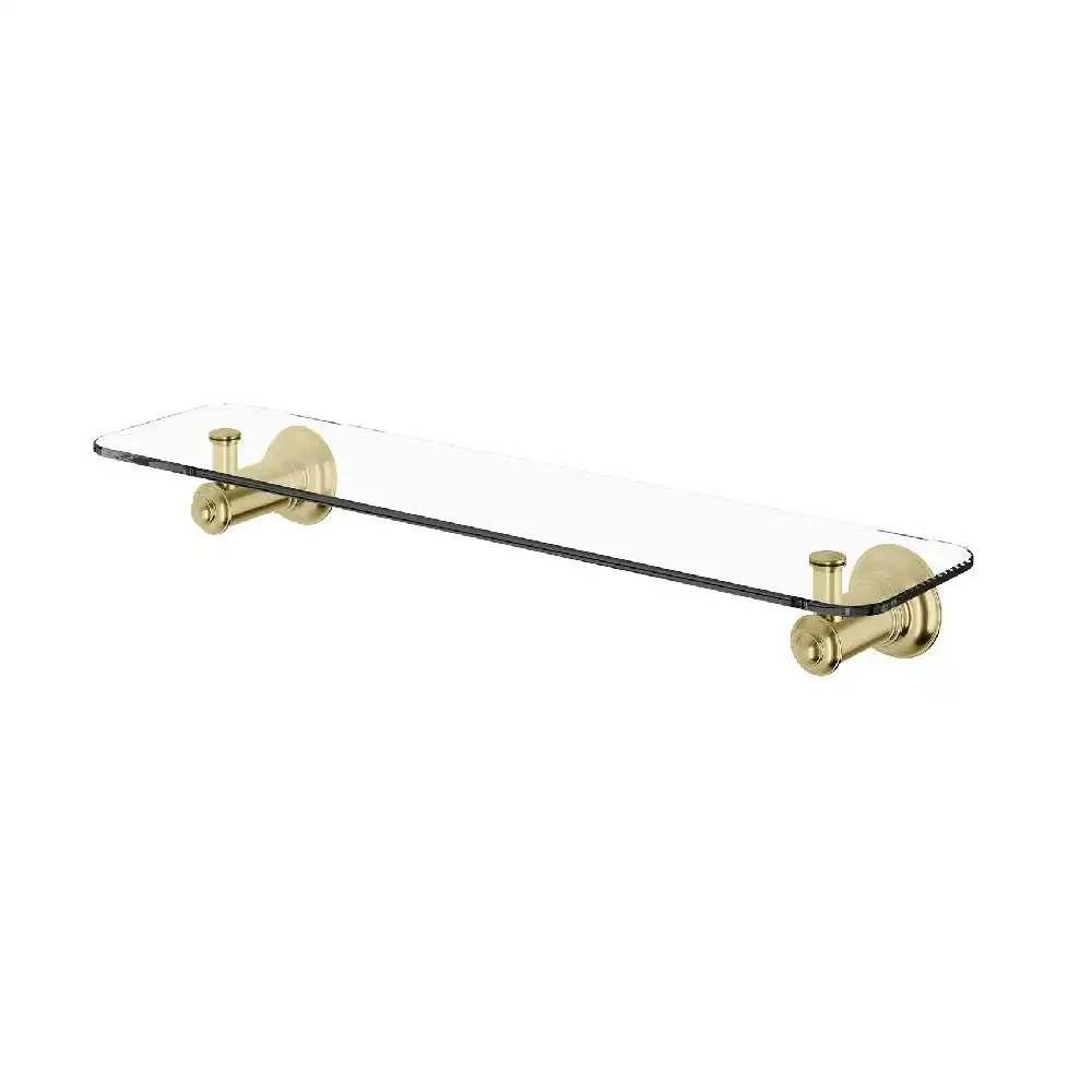 Phoenix Cromford Glass Shelf 450mm Brushed Gold 134-8600-12