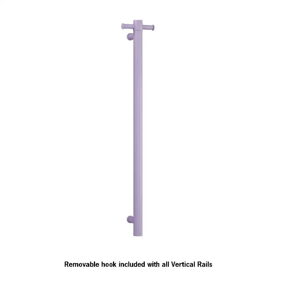Thermogroup Straight Round Vertical Bar 900x142x100mm (Heated) Pastel Lilac Satin VS900HLS