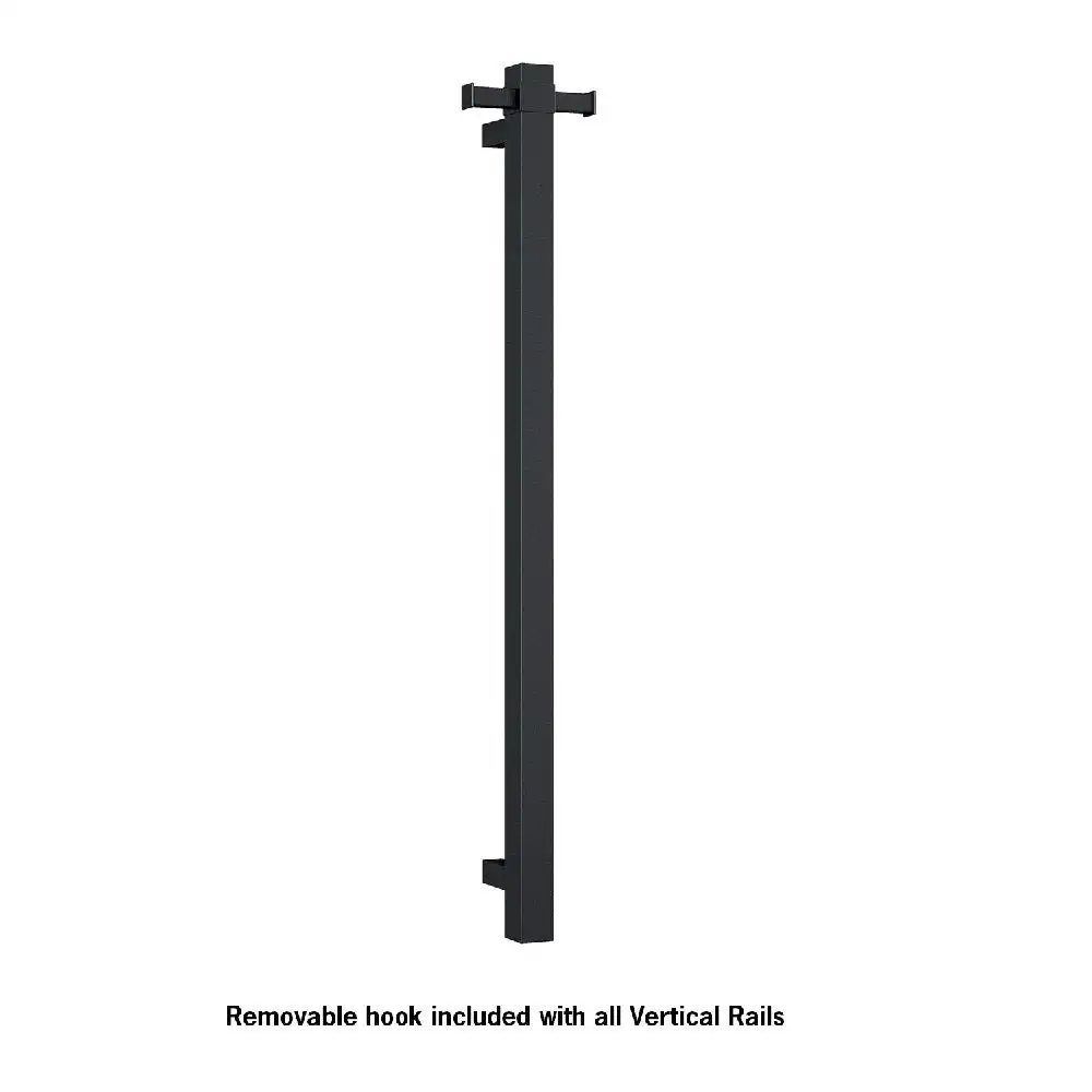 Thermogroup Straight Square Vertical Bar 900x142x100mm (Heated) Matt Black VS900SHB