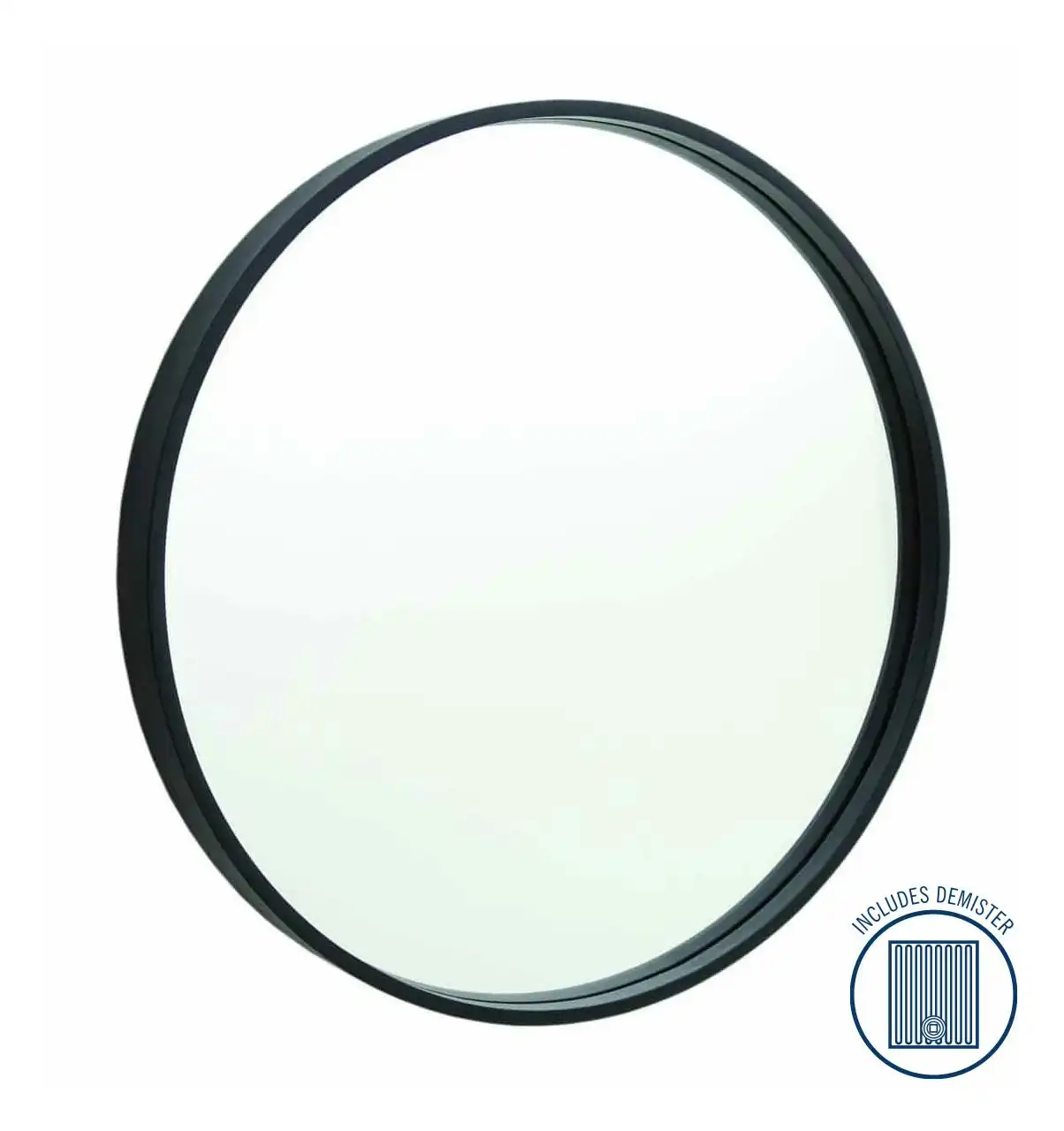 Thermogroup Contractor 900mm Diameter Round Black Frame Mirror with Demister BMR90BFD