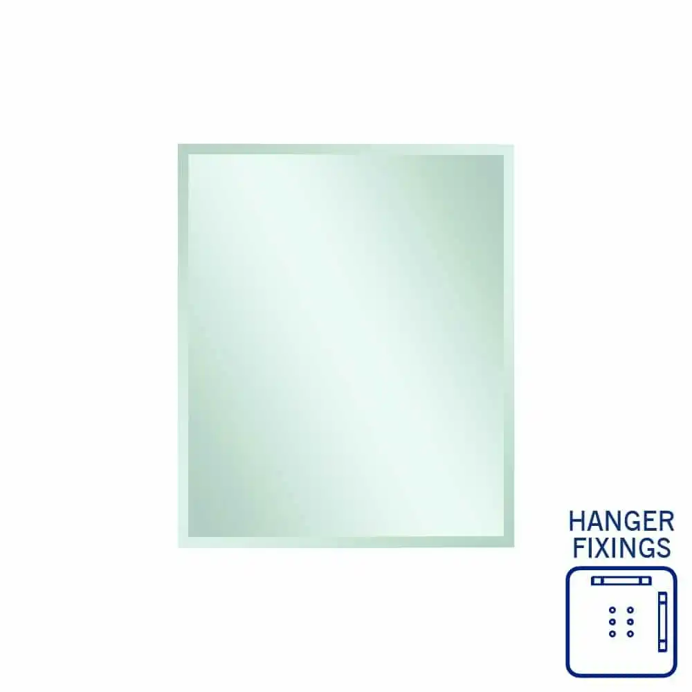 Thermogroup Montana Rectangle 25mm Bevel Edge Mirror - 900x750mm with Hangers MS9075HN