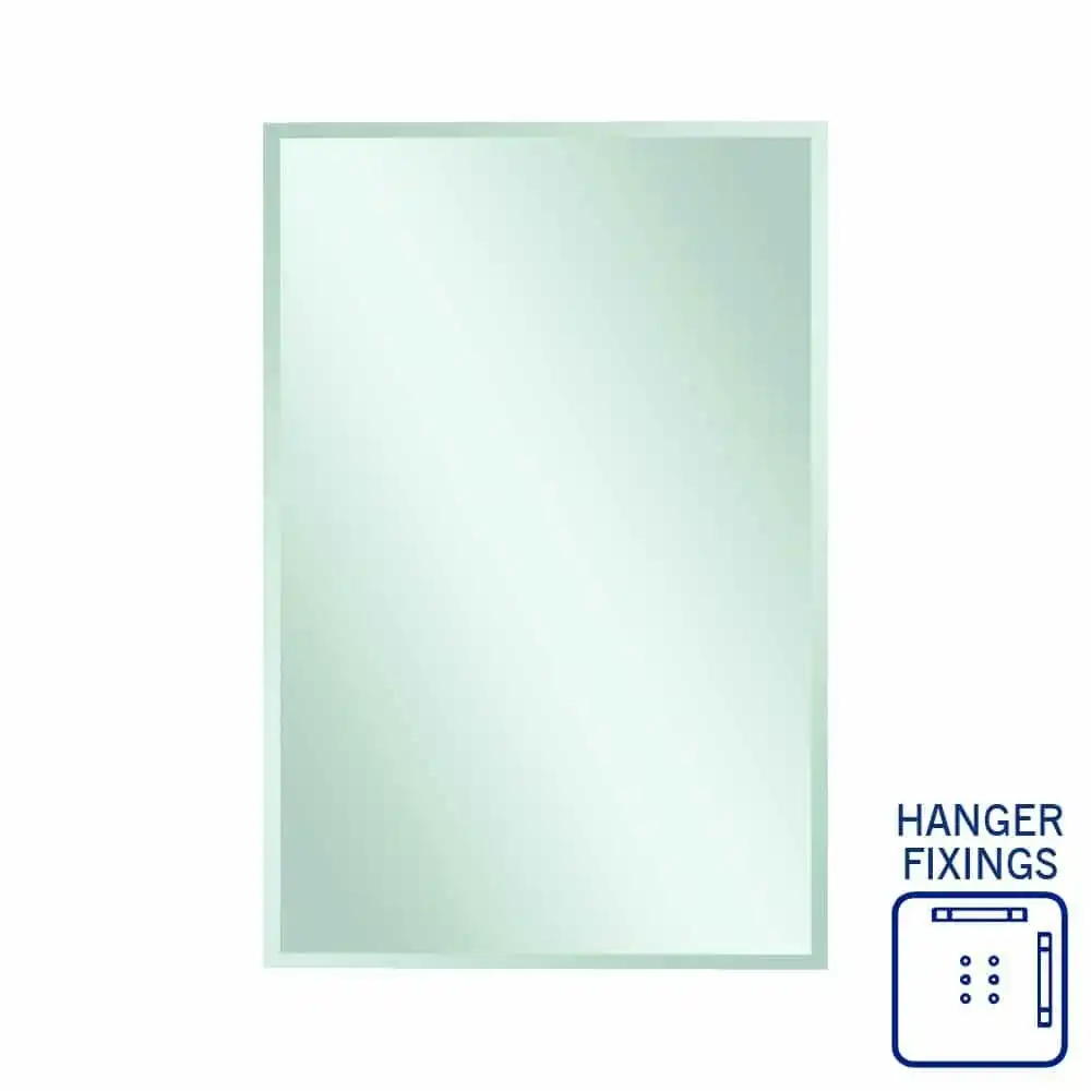 Thermogroup Montana Rectangle 25mm Bevel Edge Mirror - 1200x800mm with Hangers MS1280HN