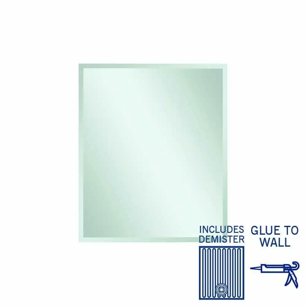 Thermogroup Montana Rectangle 25mm Bevel Edge Mirror - 900x750mm Glue-to-Wall and Demister MS9075GTD