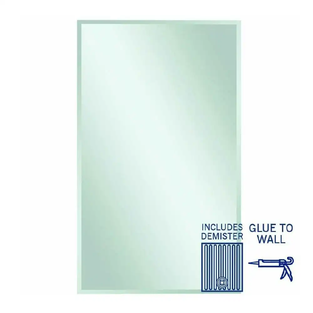 Thermogroup Montana Rectangle 25mm Bevel Edge Mirror - 1500x900mm Glue-to-Wall and Demister MS1590GTD