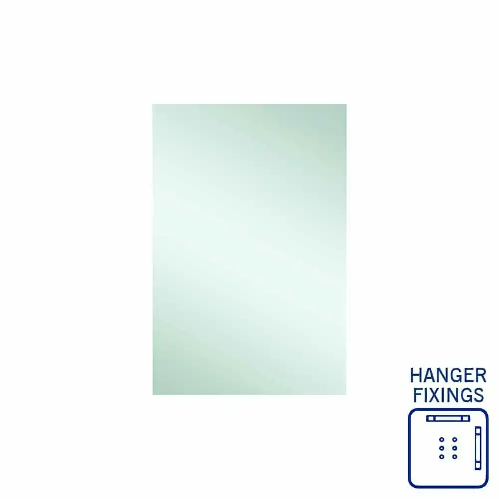 Thermogroup Jackson Rectangle Polished Edge Mirror - 600x900mm with Hangers JS6090HN