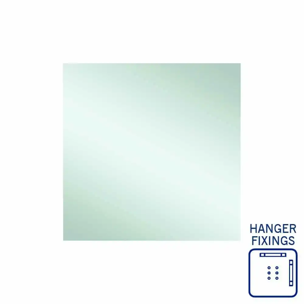 Thermogroup Jackson Rectangle Polished Edge Mirror - 900x900mm with Hangers JS9090HN