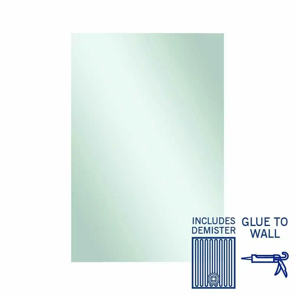 Thermogroup Jackson Rectangle Polished Edge Mirror - 1200x800mm Glue-to-Wall and Demister JS1280GTD