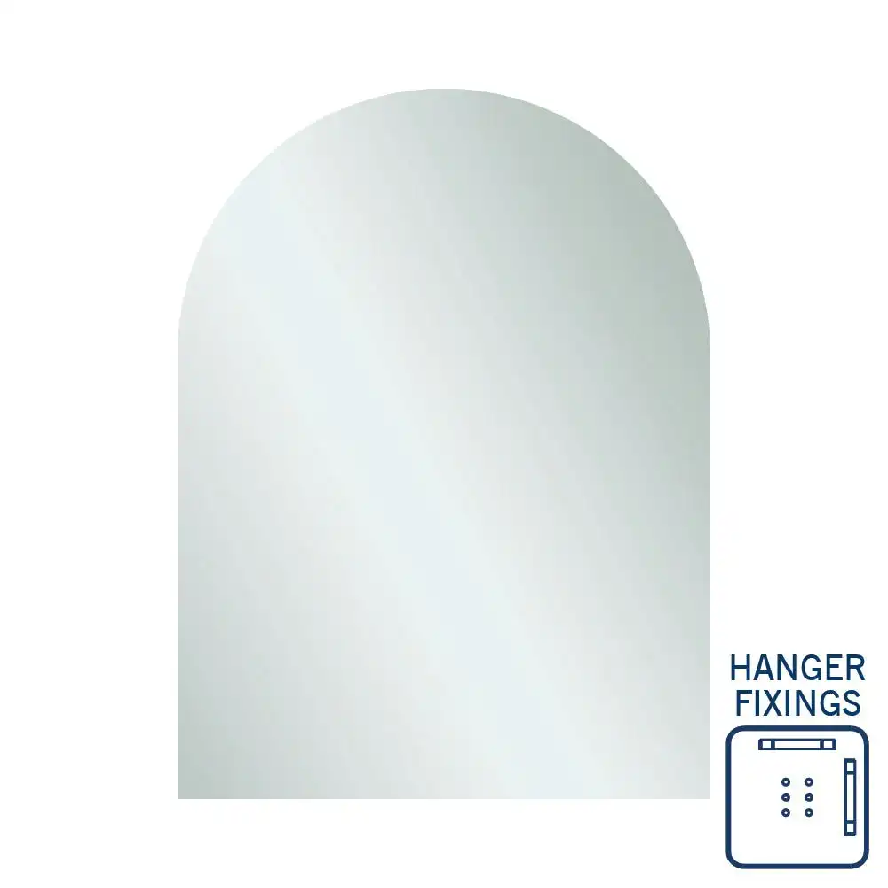 Thermogroup Aspen Polished Edge Arch Mirror 750x1000mm with Hangers AC7510HN
