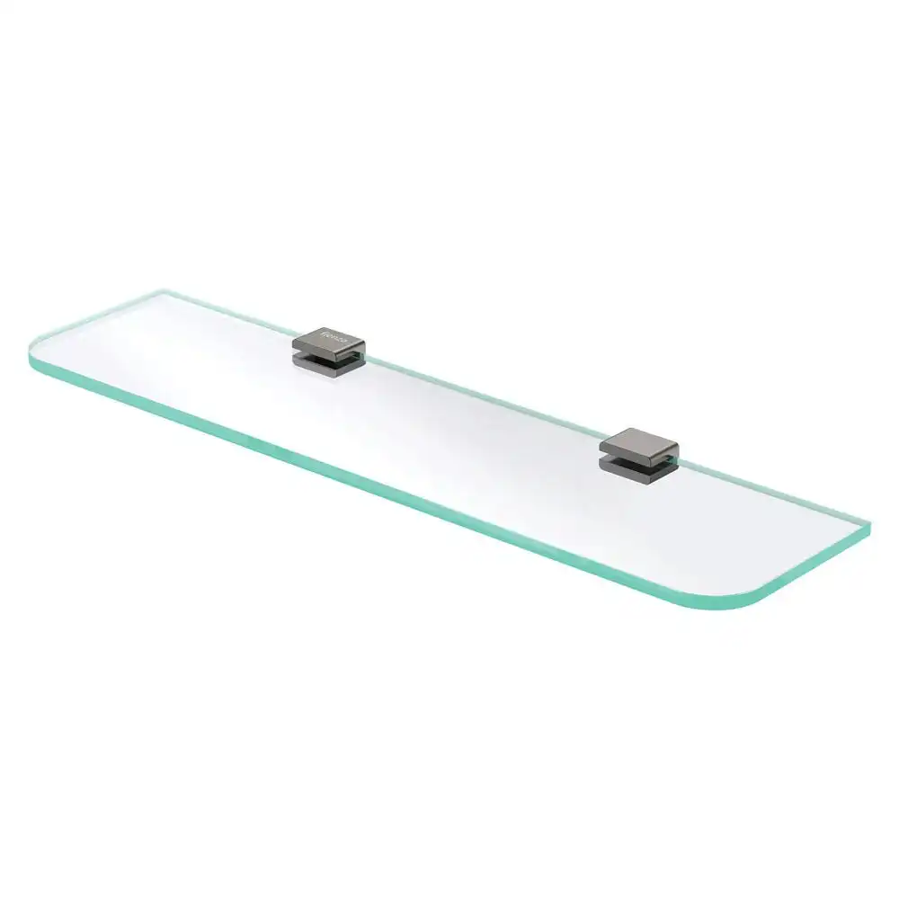 Fienza Tono Glass Shelf 500mm Gun Metal 85107GM