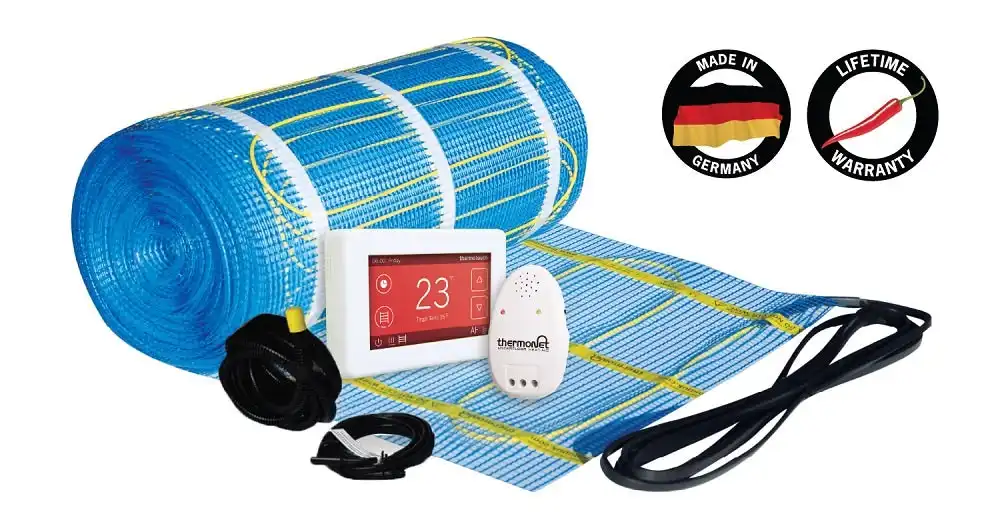 Thermogroup Thermonet EZ 150W/m² Self Adhesive 2x0.5m - 1.0m² 150Watts Floor Heating Kit Including 5245 Dual Thermostat 111502TD