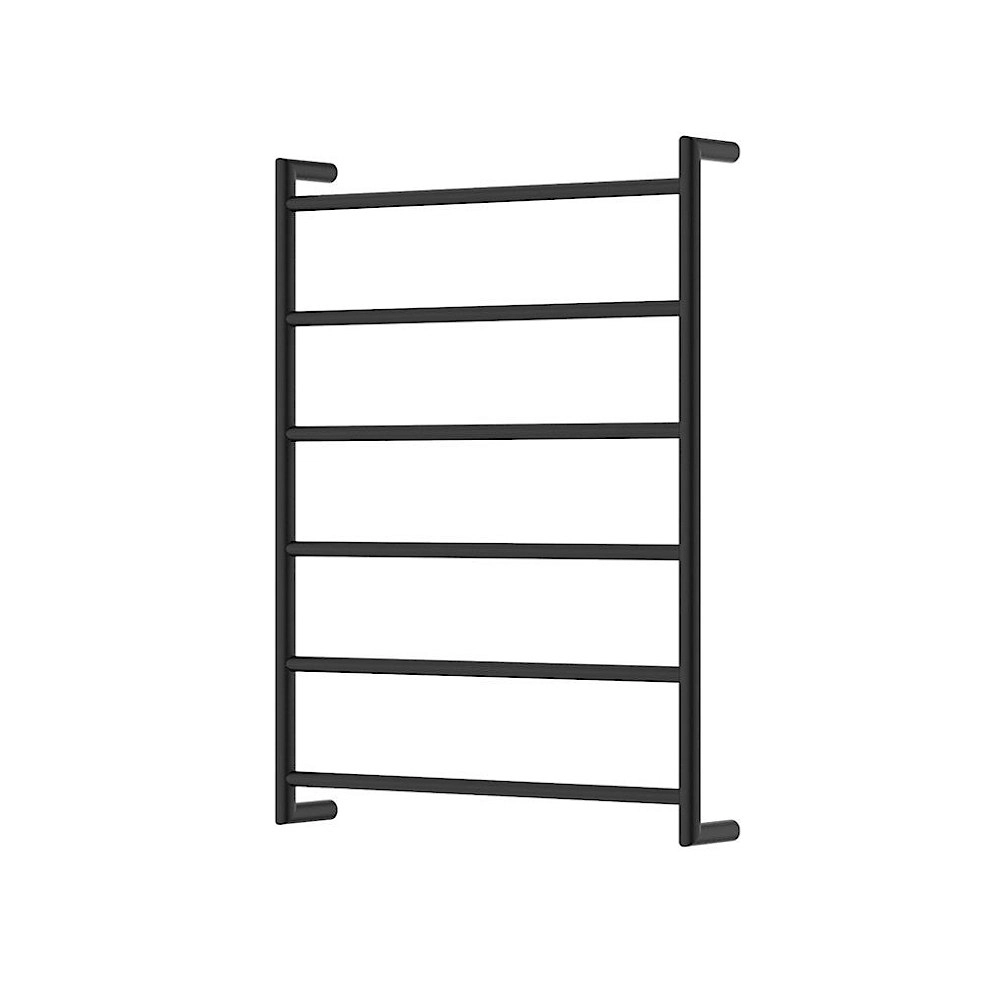 Fienza Kaya Heated Towel Ladder 600x800mm 6 Bars Matte Black 8286080MB