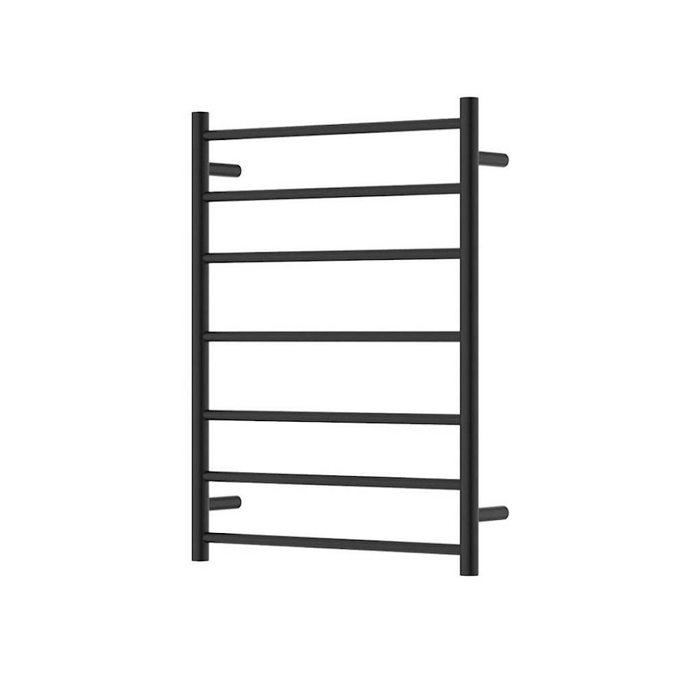 Fienza Isabella Heated Towel Ladder 600x800mm 7 Bars Matte Black 8276080MB