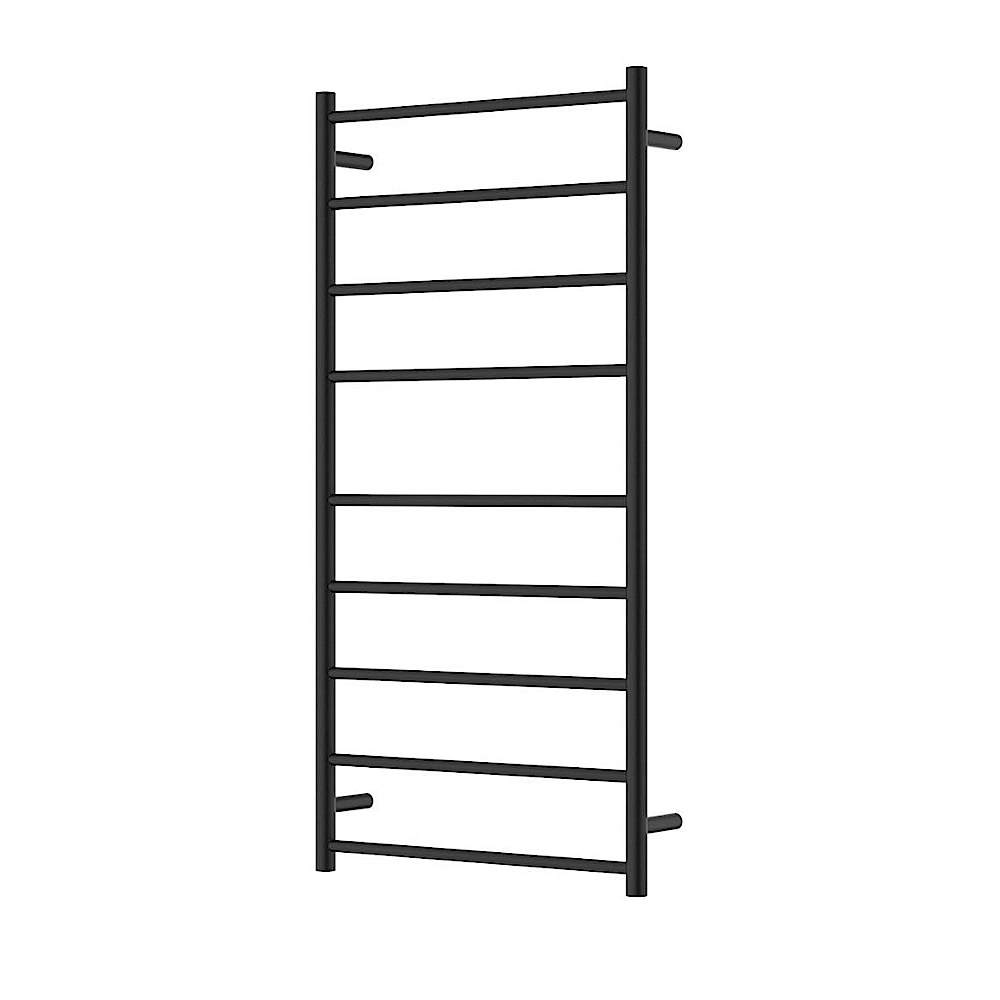 Fienza Isabella Heated Towel Ladder 600x1200mm 9 Bars Matte Black 82760120MB