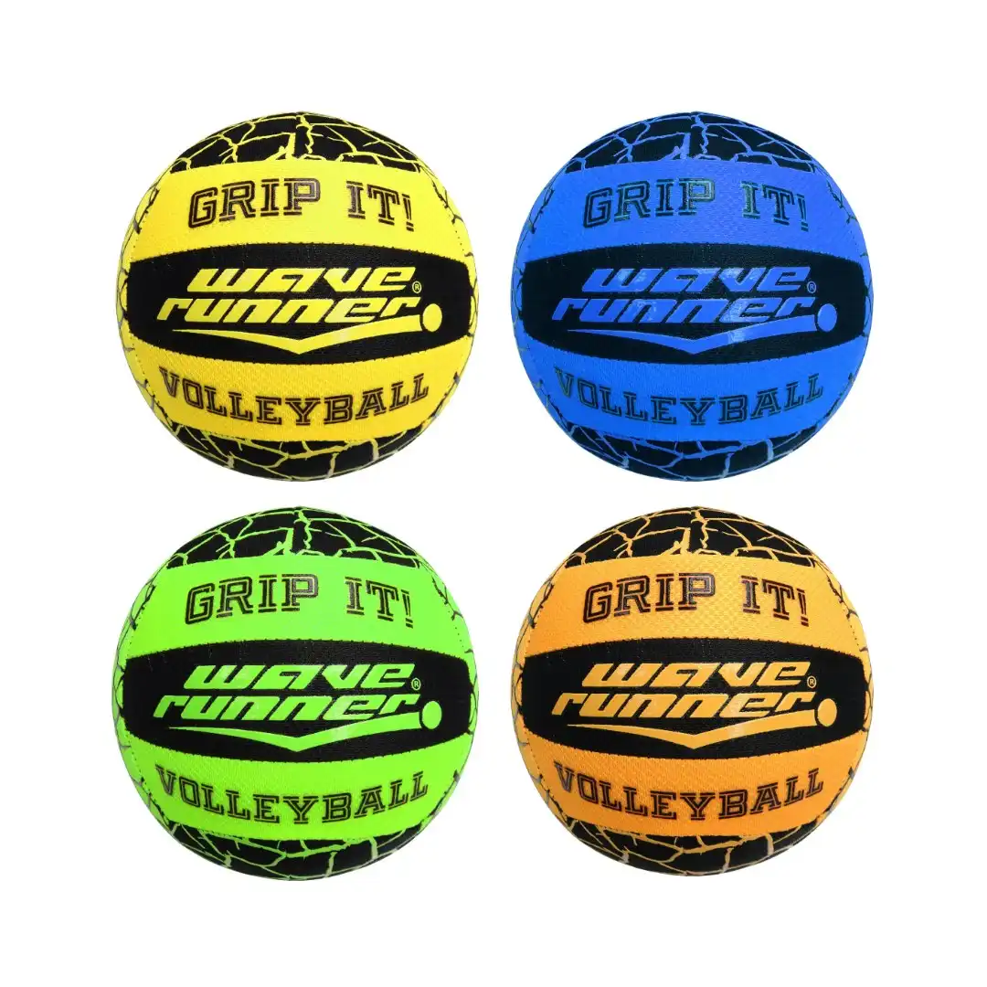 Wave Runner Grip It Volleyball 20cm with pump (deflated) Asst - WRV800-PUM