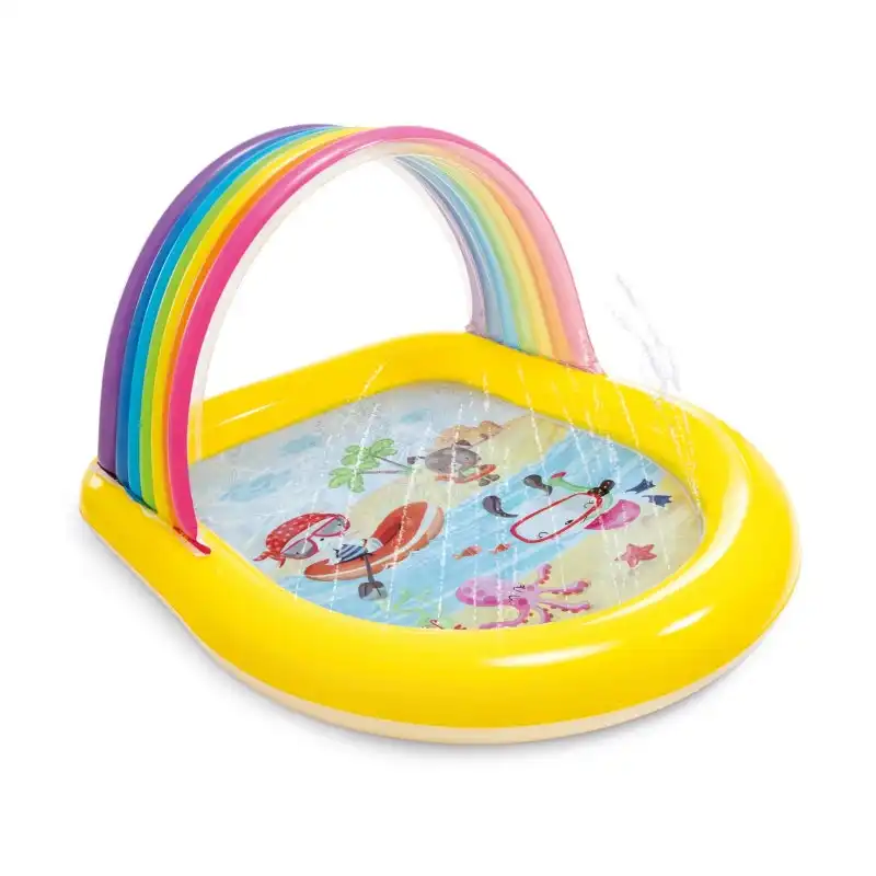 Intex Rainbow Arch Inflatable Spray Kiddie Pool 57156