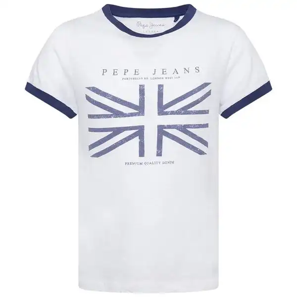 Pepe Kids Pepe Jeans Women's Union Jack T-shirt White
