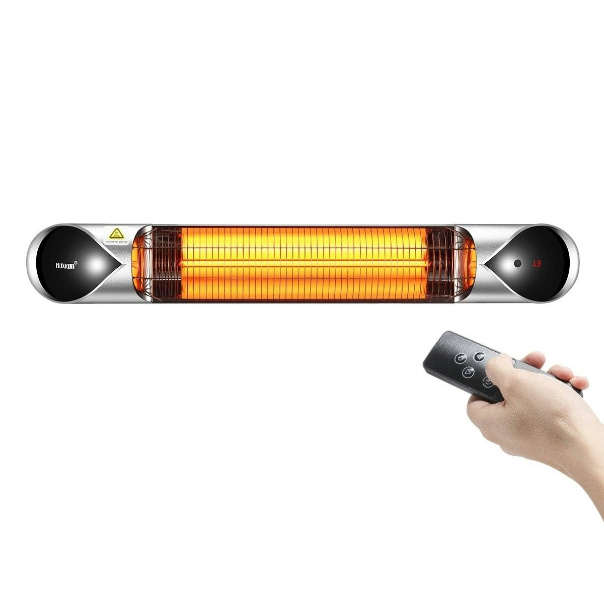 Maxkon New  2000W Carbon Fibre Infrared Heater Instant Heat Outdoor Patio Strip Heater Remote Control