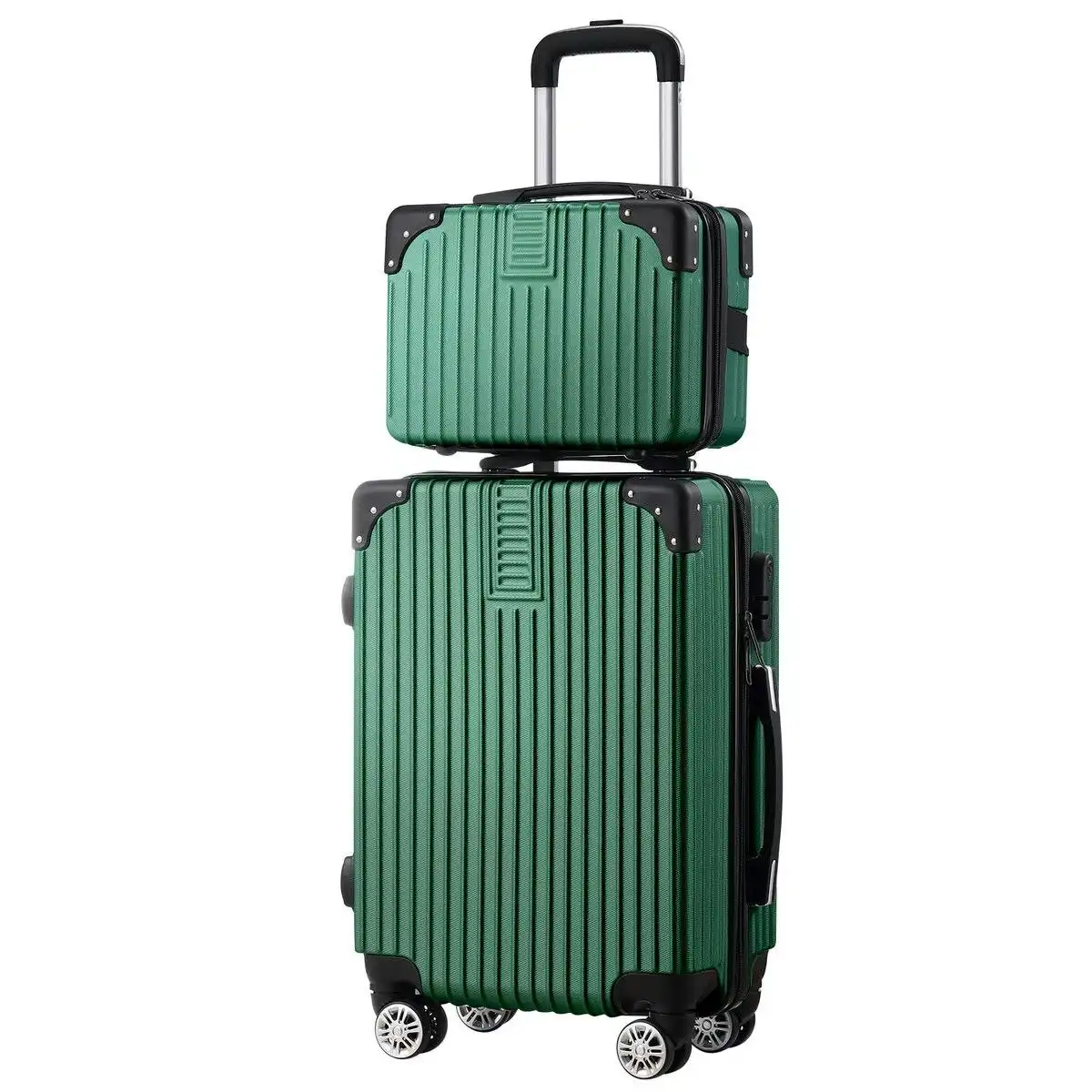 Buon Viaggio 2 Piece Luggage Set Travel Suitcases Carry On Hard Shell Lightweight Rolling Traveller Trolley Vanity Checked Bag