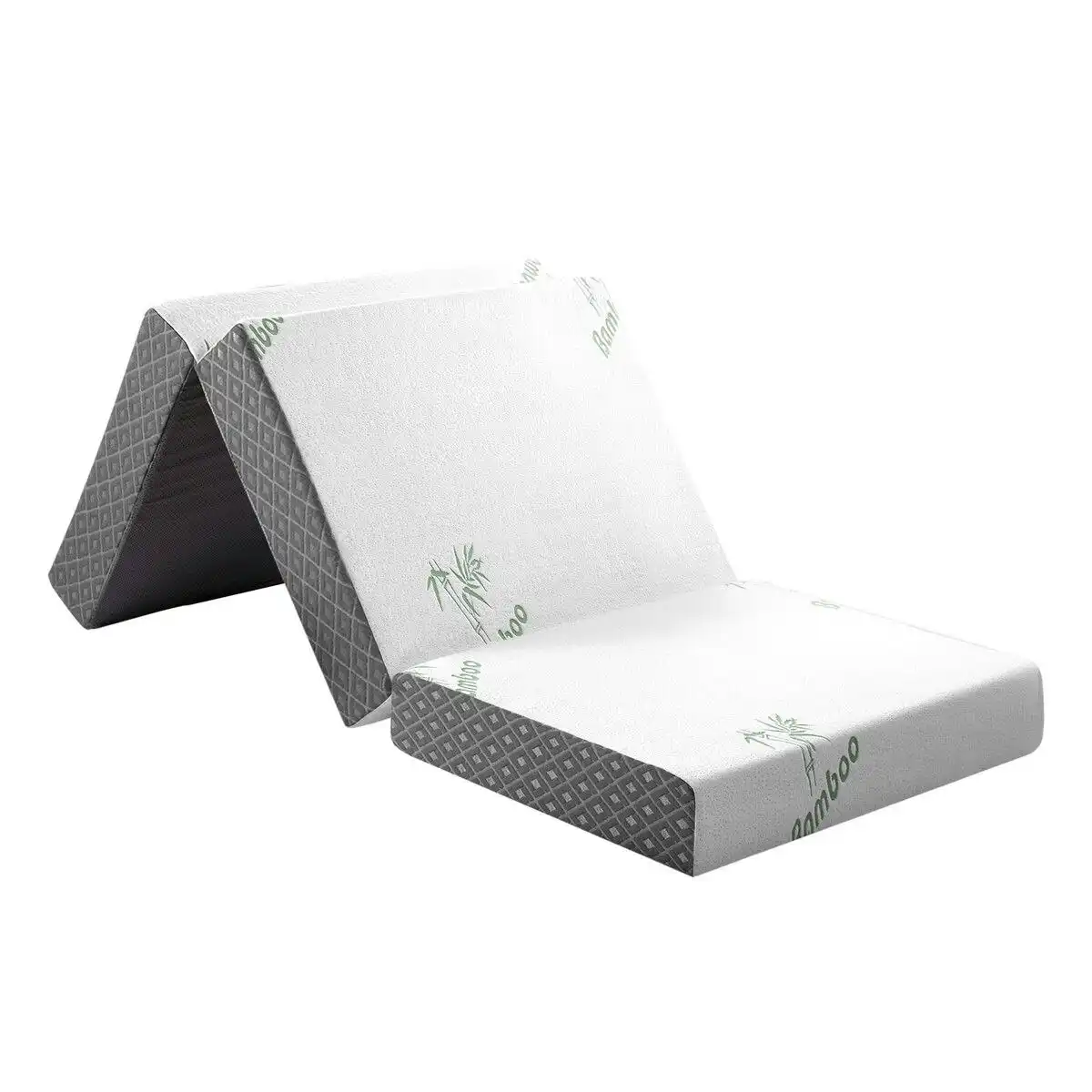 Luxdream Foldable Foam Mattress Cot Trifold Sofa Bed Extra Thick Sleeping Floor Mat Portable Camping Travel Cushion Bamboo Cover