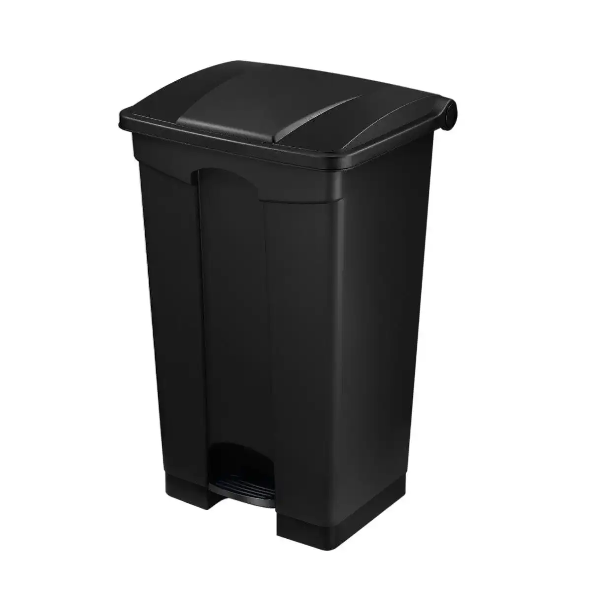 LUXSUITE 87L Rubbish Trash Bin Kitchen Dustbin Garbage Waste Recycling Compost Can Pedal Black Large Plastic for Garden Home Office