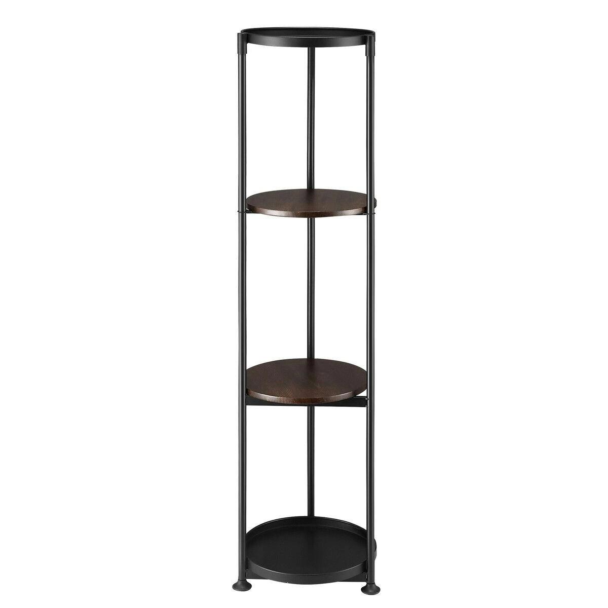 Ausway 4 Tier Plant Pot Stand Metal Flower Corner Shelf Holder Display Unit Indoor Outdoor Shelves Plywood Garden Storage Rack