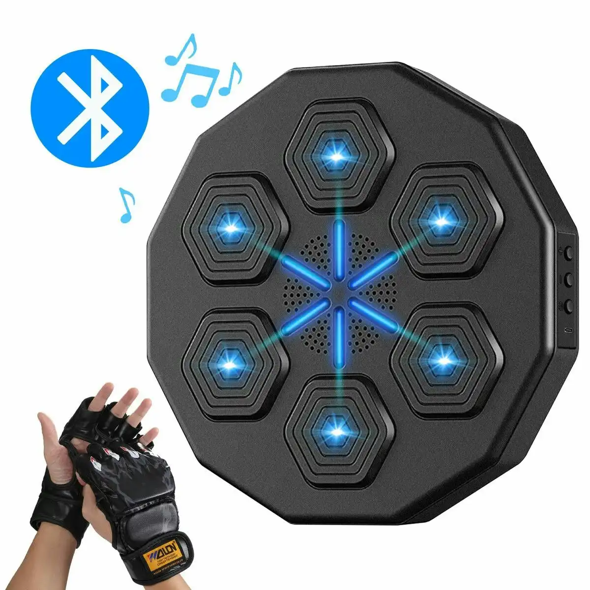 Ausway Smart Punching Boxing Pad Electronic Music Machine Home Training Wall Target Equipment Bluetooth Glove USB Charging