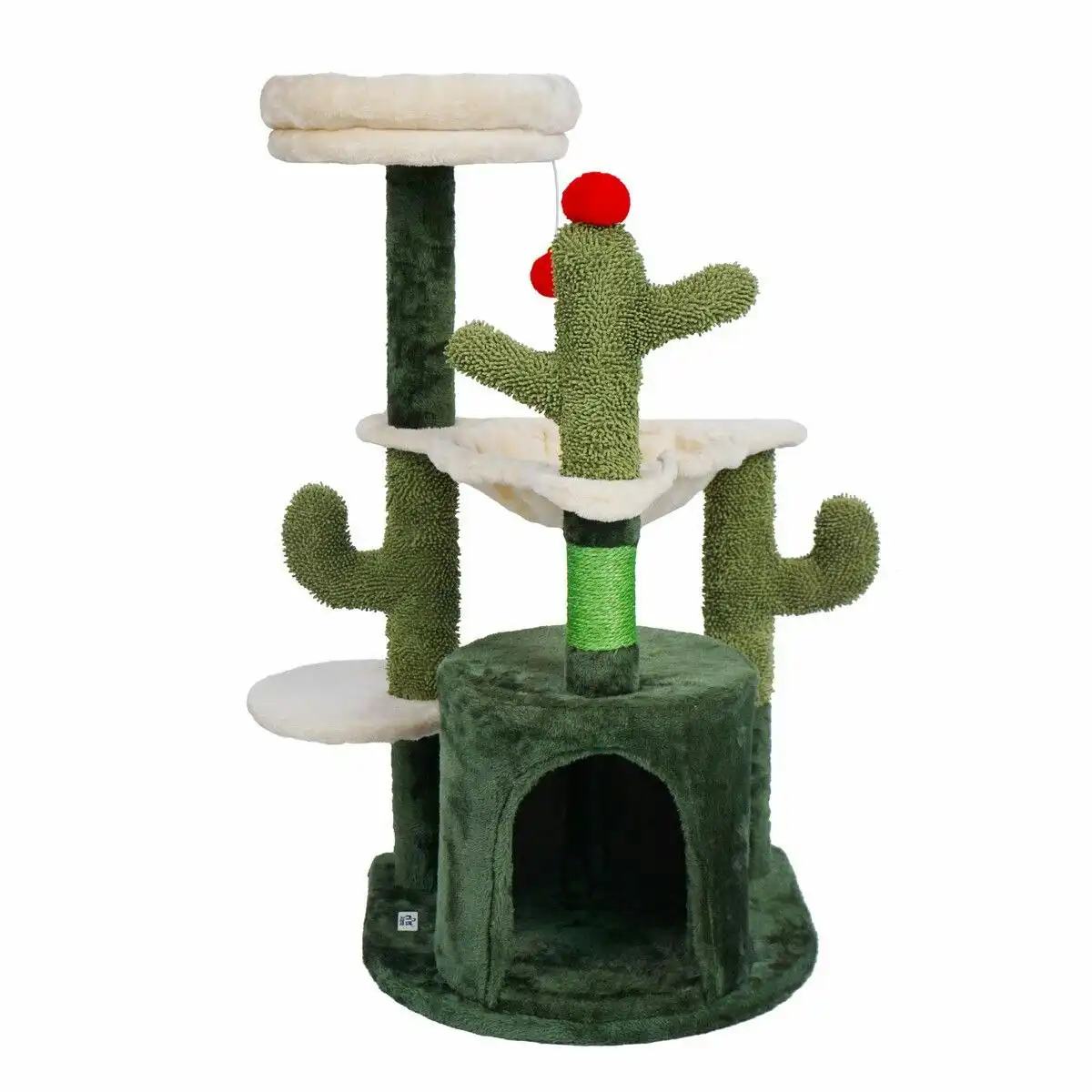 Pet Scene 90cm Cat Tower Tree Scratching Post Bed House Sisal Scratcher Furniture Stand Cave Condo Climbing Gym Play Hammock Perch Ball