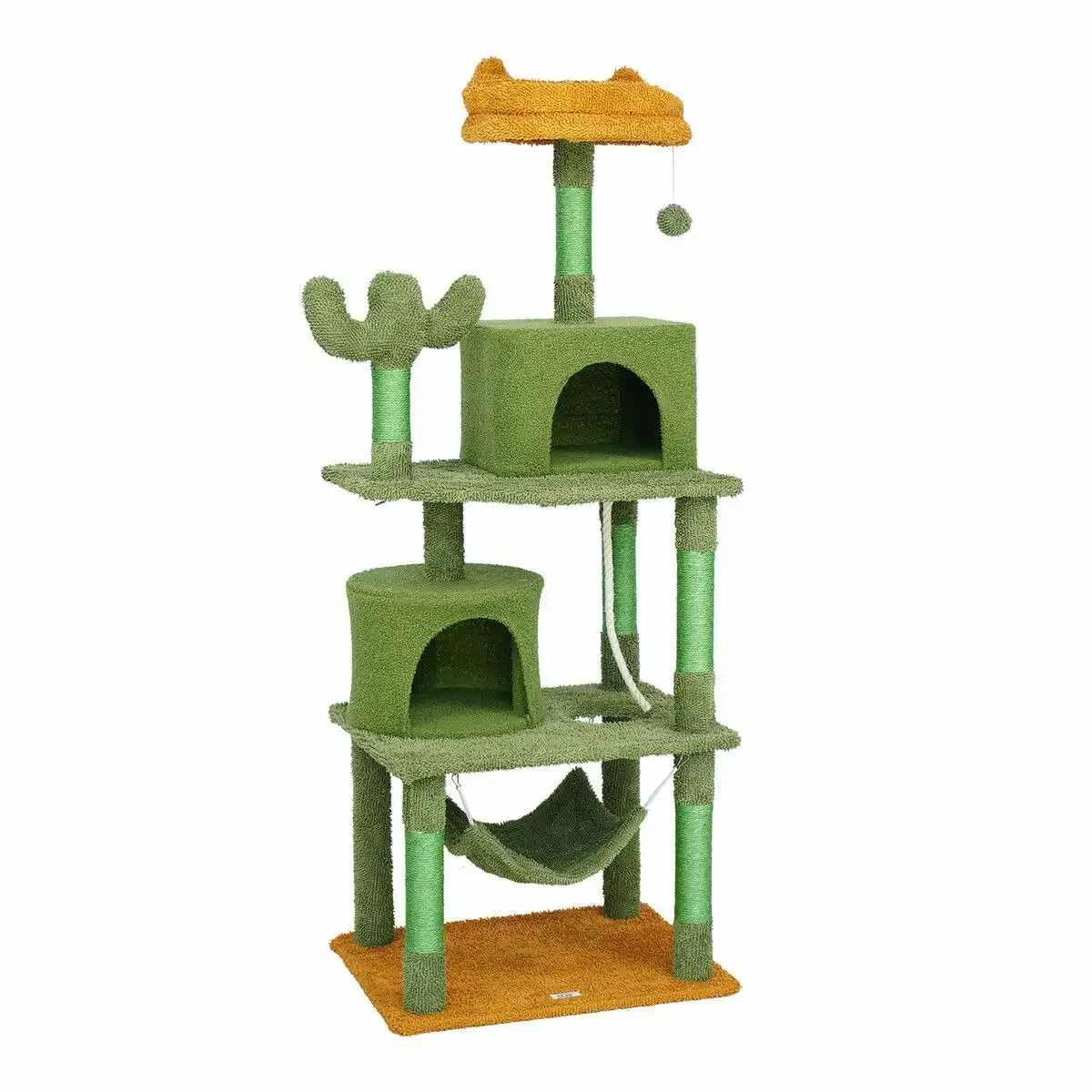 Pet Scene Cat Tree Tower Kitty Scratching Post Sisal Scratcher House Bed Stand Furniture Hammock Cave Condo Activity Centre 158.5 High