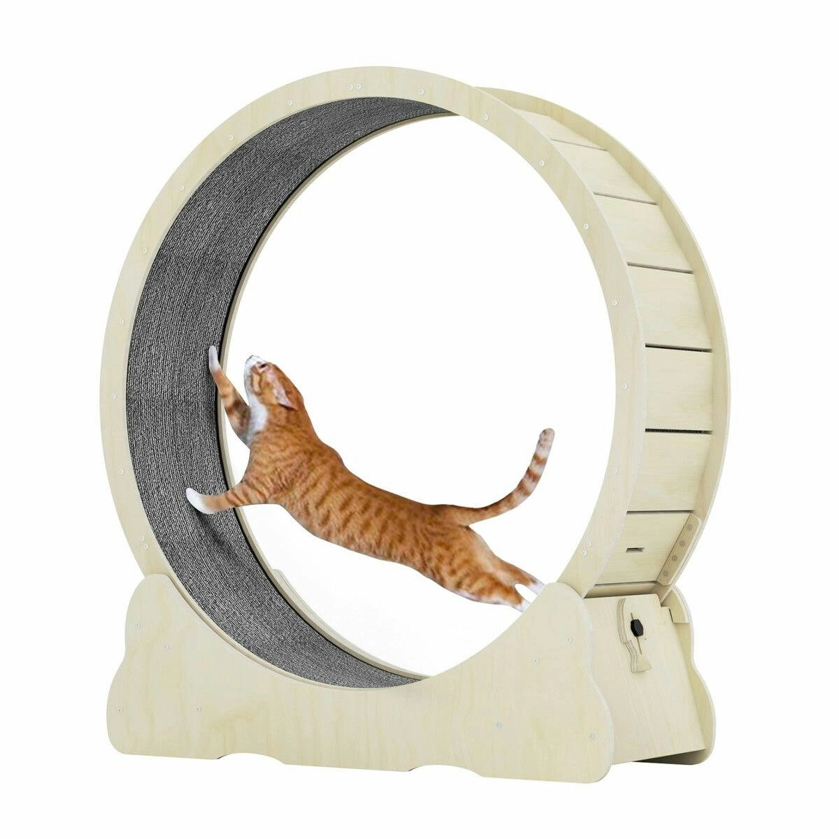 Pet Scene Wood Cat Wheel Exercise Treadmill Dog Running Exerciser Gym Puppy Walking Indoor Kitty Spinning Workout Training Equipment