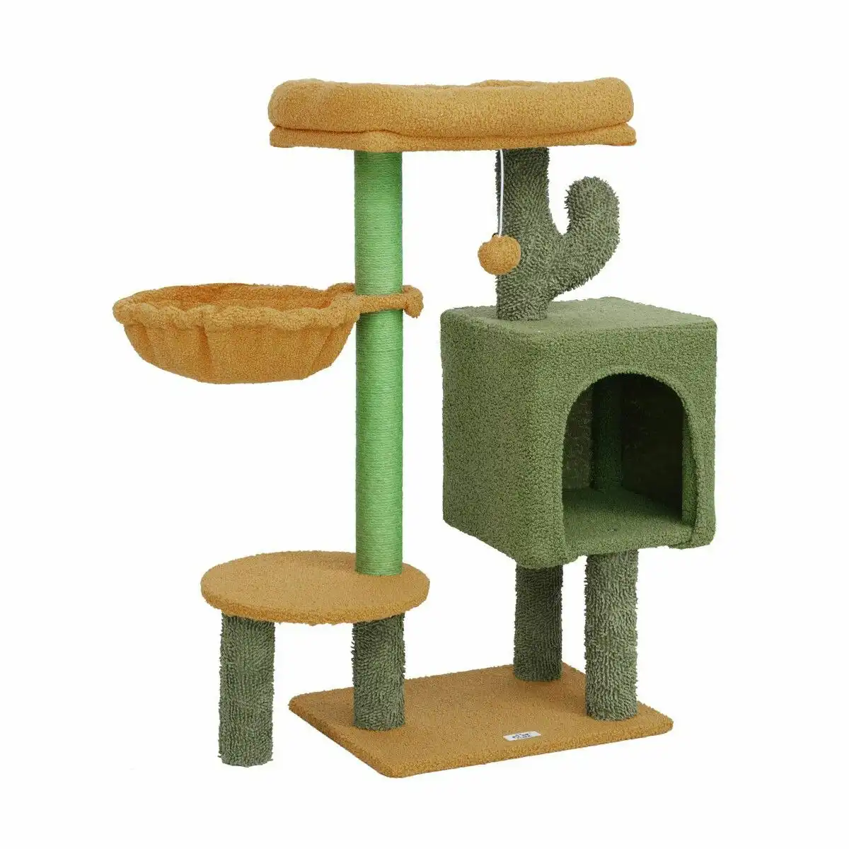Pet Scene Cat Tree Tower Kitten Scratching Post Kitty Sisal Scratcher Bed House Stand Hammock Cave Furniture Castle Condo Perch