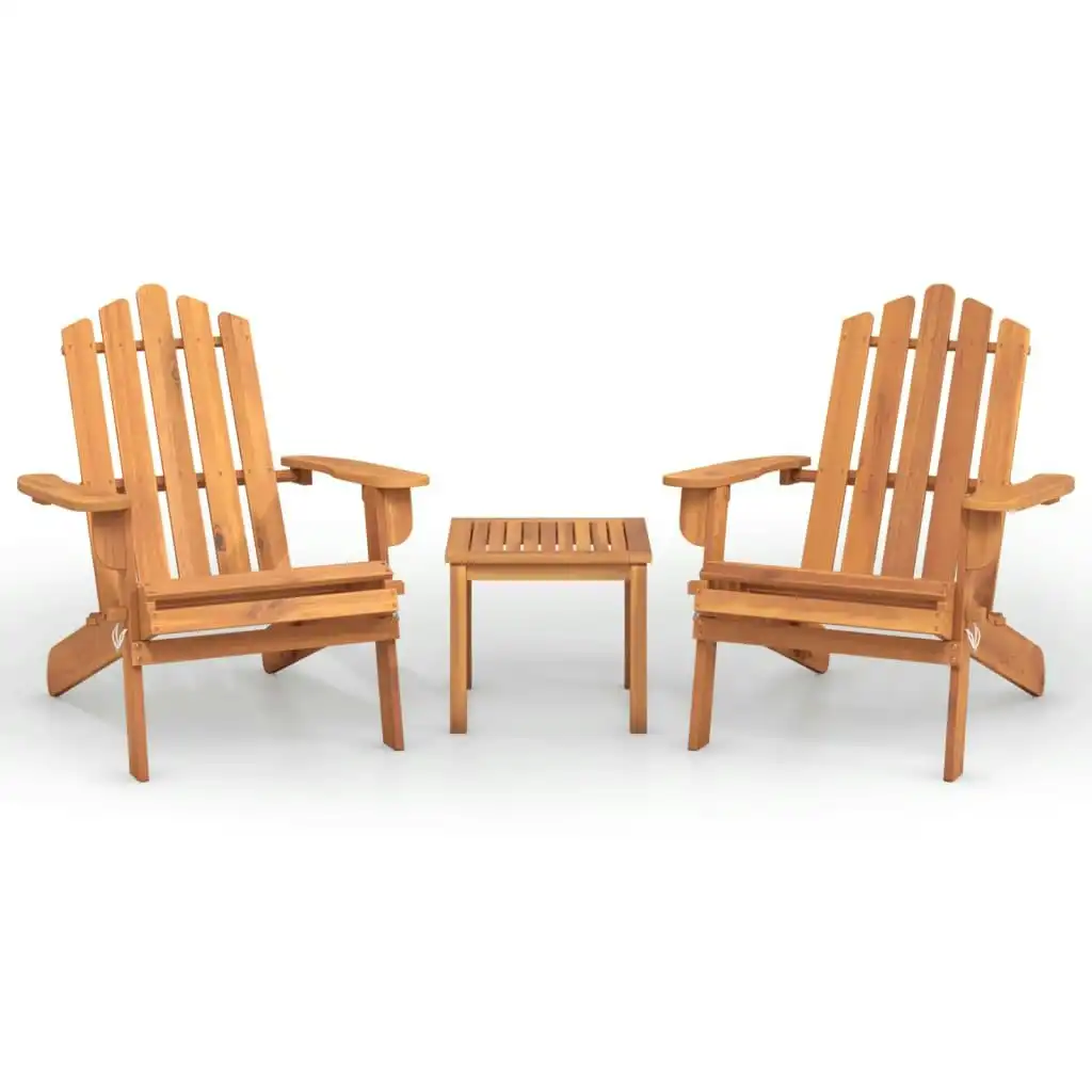 3 Piece Adirondack Garden Lounge Set Solid Wood Acacia 3152121