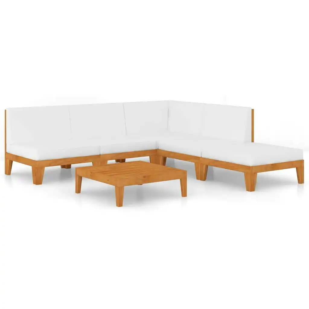 6 Piece Garden Lounge Set with Cushions Solid Acacia Wood 3058138