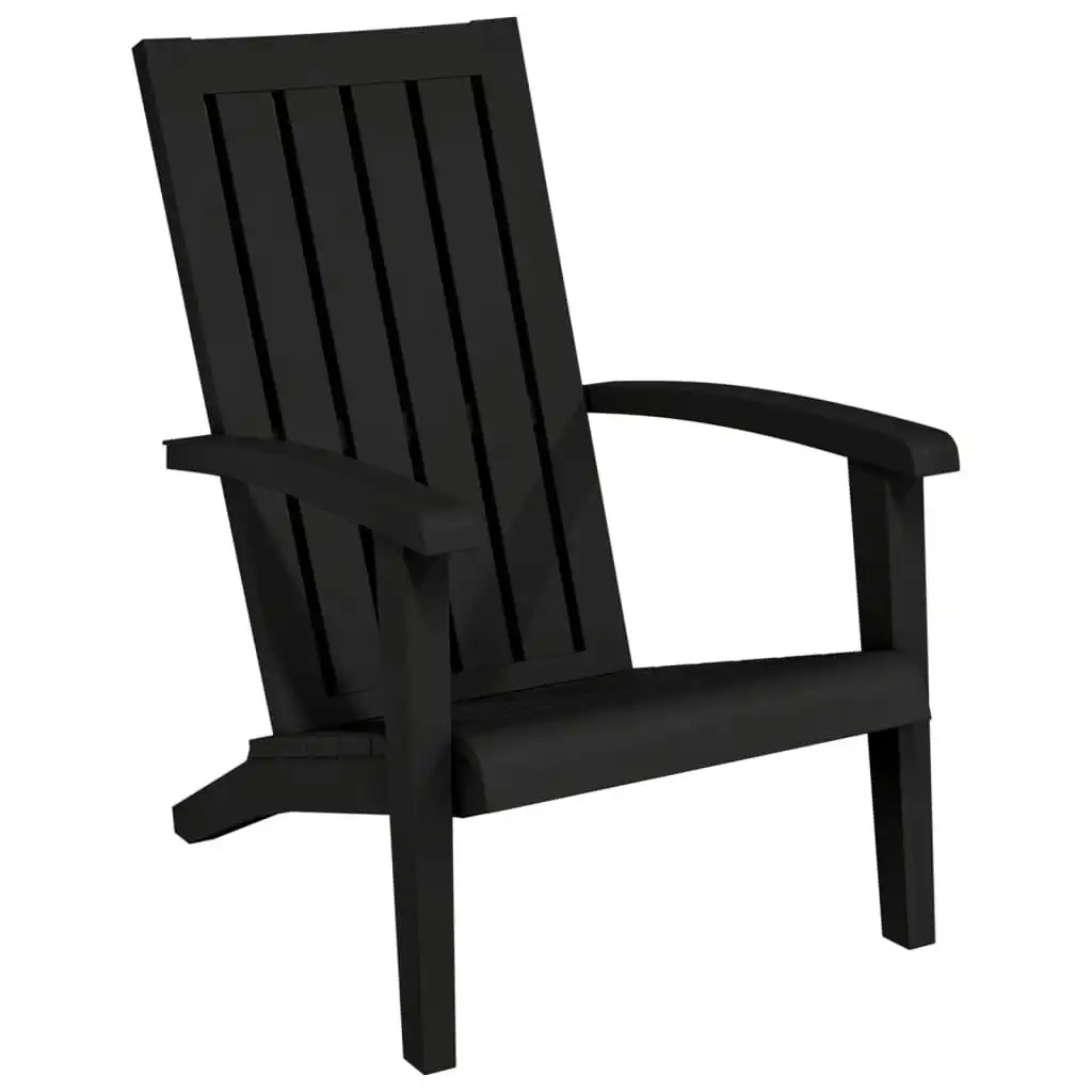 Garden Adirondack Chair Black Polypropylene 364165