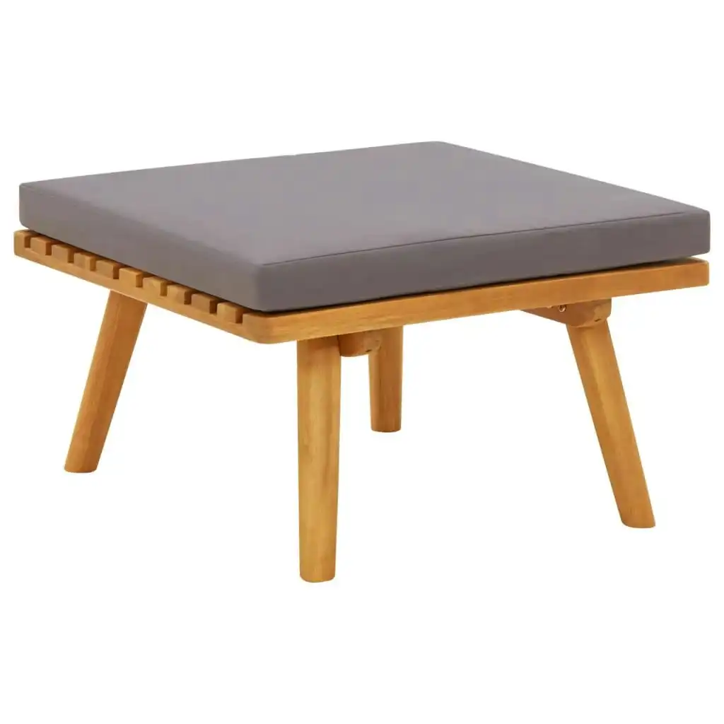Garden Footstool with Cushion 60x60x29 cm Solid Acacia Wood 46674