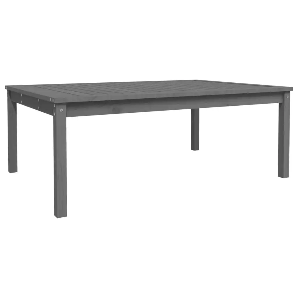 Garden Table Grey 121x82.5x45 cm Solid Wood Pine 824129