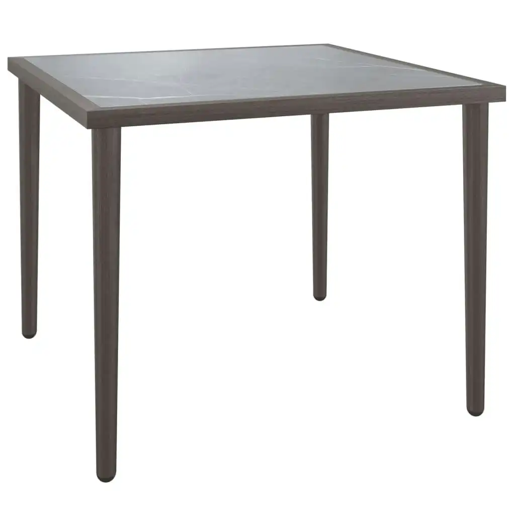 Garden Table Grey 48x48x37 cm Steel 364125